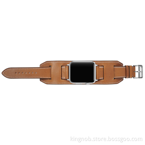 For Apple Watch,leather Light Brown cuff watch band for apple watch 42mm 38mm